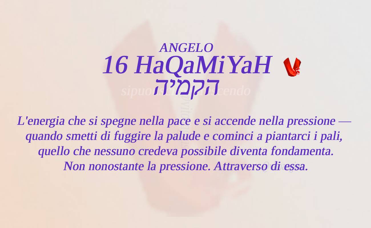 Copertina # 16 HaQaMiYaH: l'energia che si spegne nella pace e si accende nella pressione.