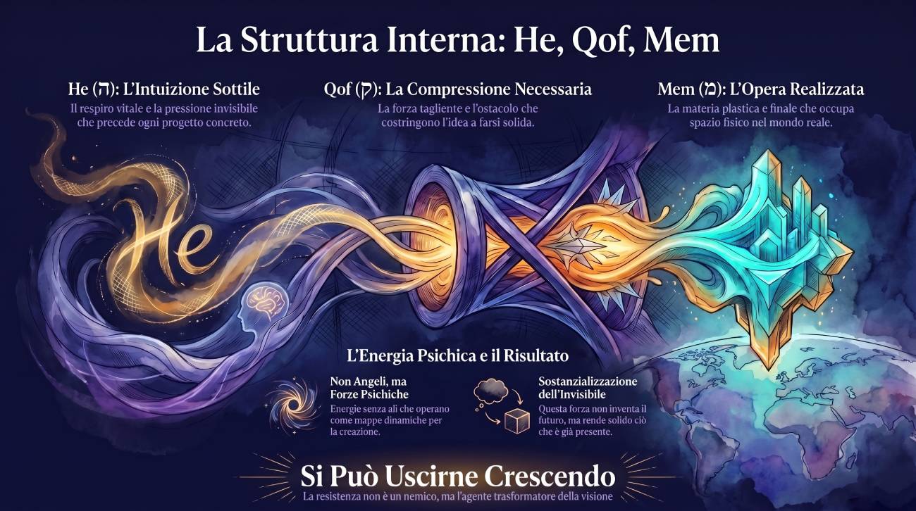 Infografica Parte II # 16 HaQaMiYaH: le lettere He, Qof, Mem.