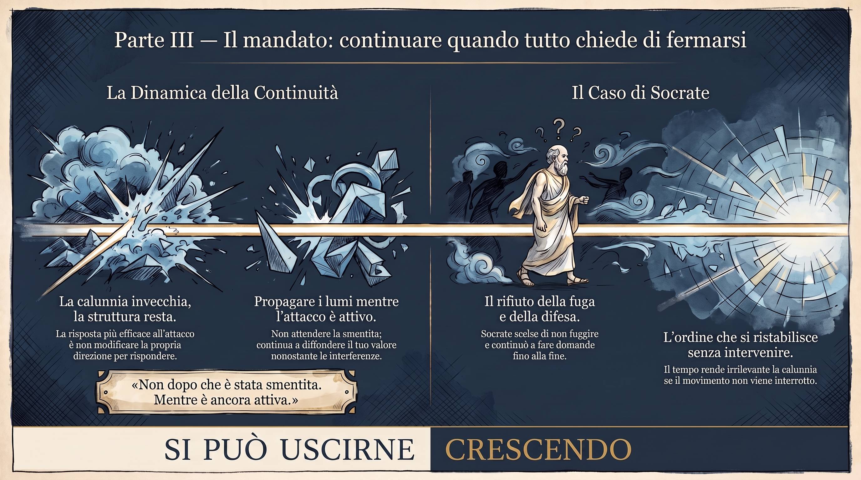 Parte III - Il mandato: continuare quando tutto chiede di fermarsi
