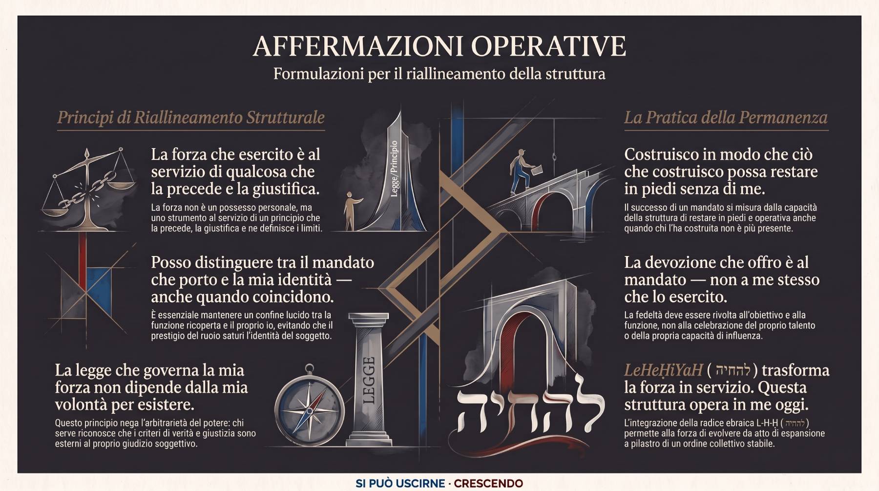 LeHeḤiYaH - Affermazioni operative — Illustrazione per la sezione Affermazioni