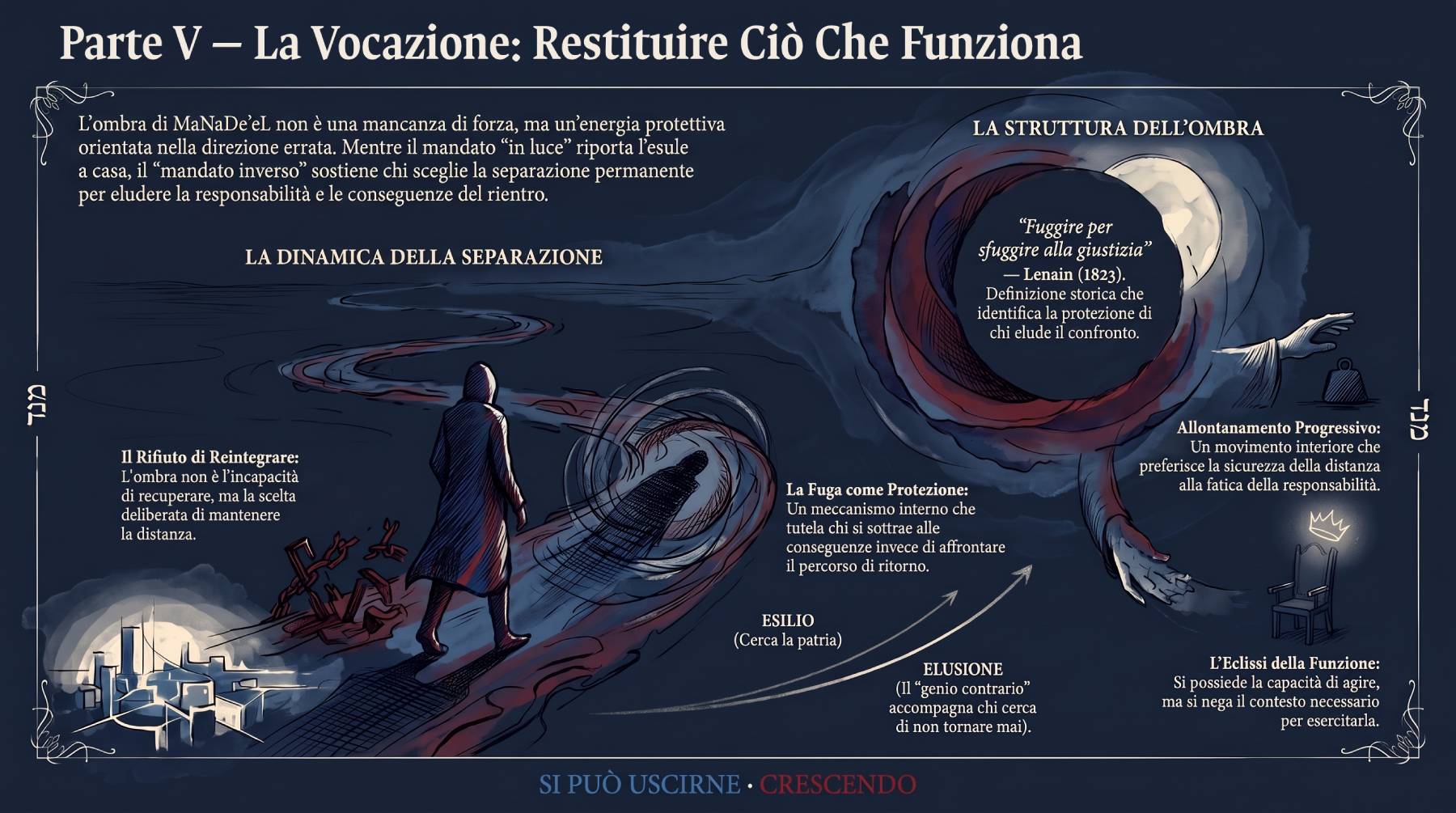 Parte V — La vocazione di MaNaDeʼeL: non possedere di più, ma restituire alla funzione ciò che la perdita aveva interrotto.