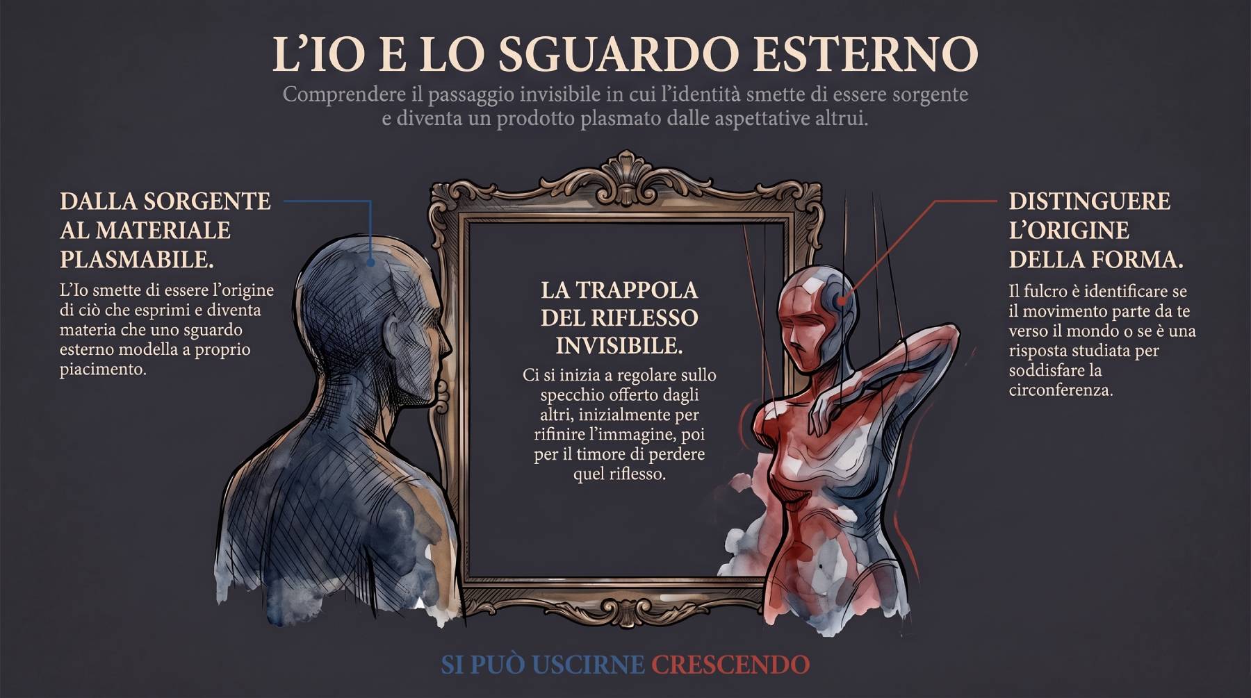 Prologo — ʼANiYʼeL: il meccanismo in cui l'Io smette di essere la sorgente di ciò che manifesti e diventa il materiale che uno sguardo esterno plasma.