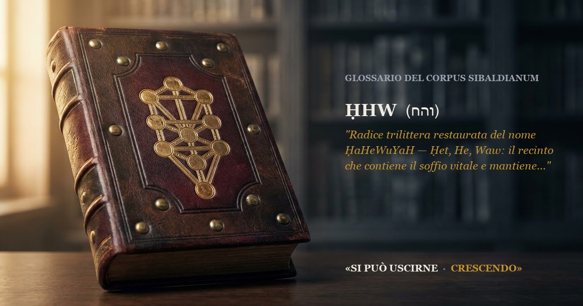 Immagine di copertina — ḤHW (חהו)